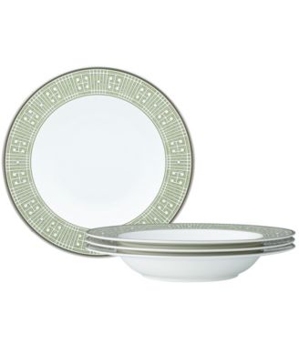 Infinity Green Platinum 4 Piece Soup Bowl Set 12 oz, Service for 4 image