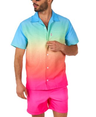 OppoSuits - Men's Short-Sleeve Funky Fade Shirt & Shorts Set