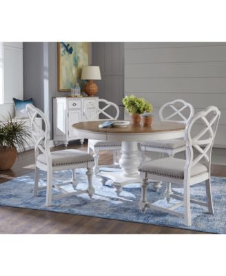 Macy's - Mandeville 5 Pc. Dining Set (Round Table & 4 X-Back Chairs)