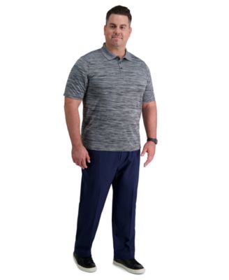 Haggar - Men's Big & Tall Classic-Fit Cool Right Performance Flex Flat-Front Solid Dress Pants