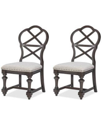 Macy's - Mandeville 2 Pc. X-Back Chair Set