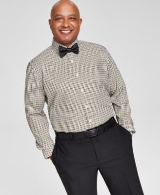 Men's Slim-Fit Plaid Dress Shirt image