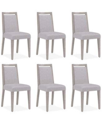 Tivie 6 Pc Wood Dining Chair Set, Created for Macy's image