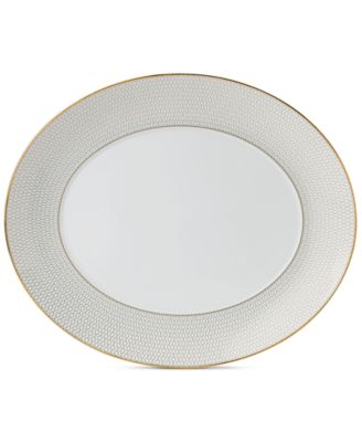 Gio Gold Oval Serving Platter 13" image