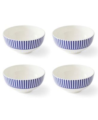 Blue Italian Steccato Rice Bowls, Set of 4 image