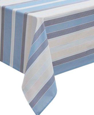 IZOD - Breakers Stripe Water-Resistant Indoor and Outdoor Tablecloth, 70" Round