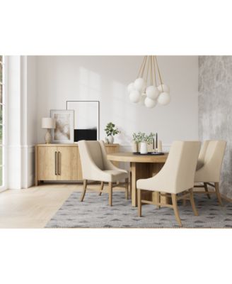 Furniture - 5pc Dining Set (Davie Round Table + 4 Eryk Host Chairs)