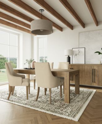 Furniture - 5pc Dining Set (Davie Rectangular Table + 4 Nelin Chairs)