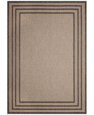 Liora Manne' - Monaco Striped Border 7'10"x9'10" Area Rug