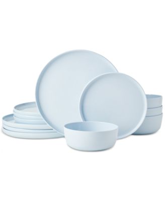 Mikasa - Madison Misty Blue 12-Pc. Dinnerware Set, Service for 4