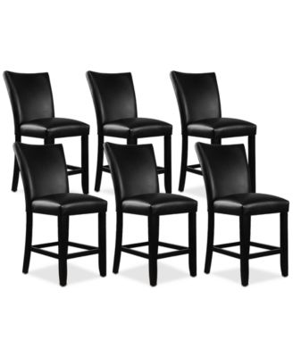 Kellet 6 Pc. Faux Leather Counter Height Chair Set, Created for Macy's image