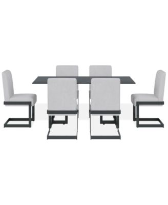Furniture - Emila 7pc Dining Set (Rectangular Table + 6 Chairs), Created for Macy's