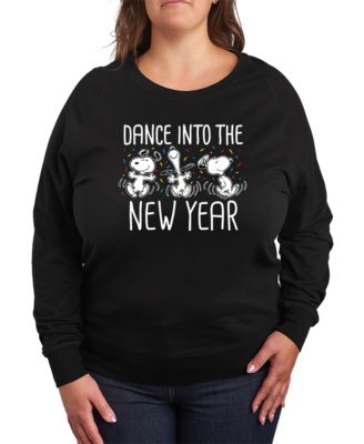 Hybrid Apparel - Plus Size Peanuts Happy New Year Graphic Pullover Top