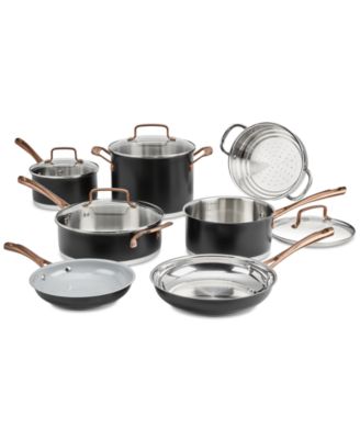 Cuisinart - Matte Black Elegance 11-Pc. Cookware Set