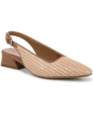 Naturalizer - Ginger 2 Snip Toe Asymmetrical Low Block Heel Slingbacks