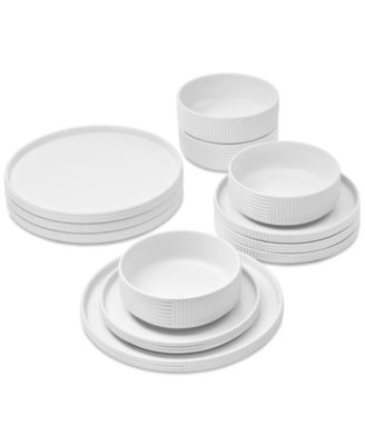 Aaden Textured 12 Pc. Dinnerware Set, Service for 4, Exclusively at Macy's image