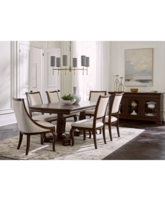 Macy's - Nelman 7-Pc. Rectangular Dining Set (Table, 4 Side Chairs & 2 Host Chairs), Created for