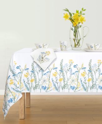 Lenox - Wildflower Border Rectangular Tablecloth, 60" x 102"