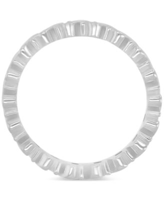 Macy's - Cubic Zirconia Round & Baguette Band in Sterling Silver
