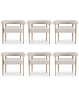 Furniture - Lunare 6 Pc. Rolled Back Chair Set