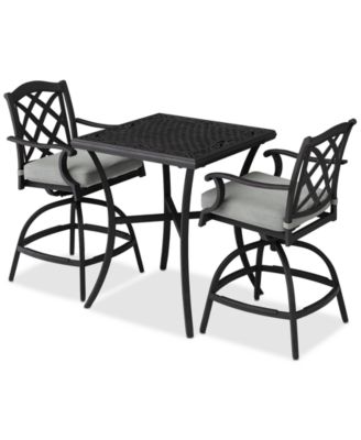 Agio - Wythburn 3-pc. Outdoor Bar Height Dining Set (32" Table & 2 Bar Stools)