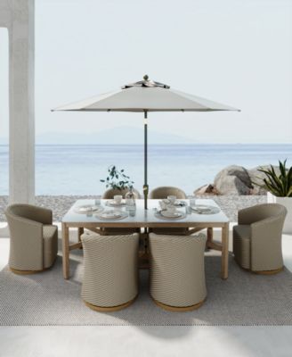 Agio - Reid Outdoor Dining 7pc Set (Rectangular Table & 6 Swivel Chairs)