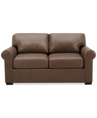 Furniture - Radley 61" Leather Roll Arm Loveseat