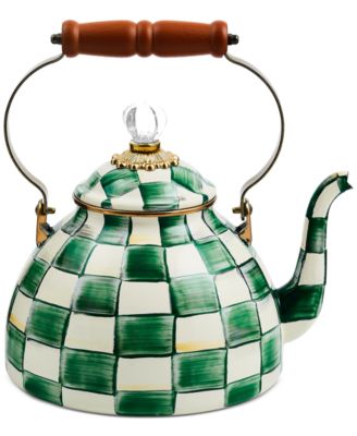 MacKenzie-Childs - Emerald Check 3-Qt. Tea Kettle