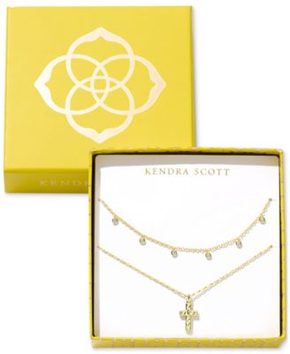 Amelia Gold-Tone Crystal Cross Necklace Gift Set  image