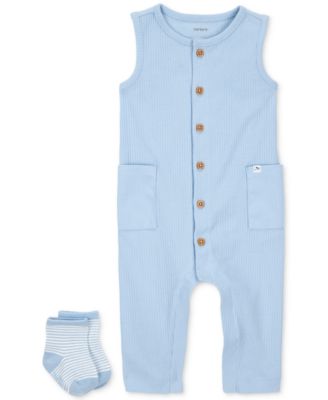 Carter's - Baby Boys Jumpsuit & Socks, 2 Piece Set
