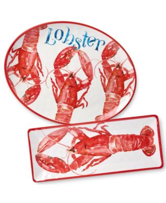 Beach House Lobster Melamine Platters, Set of 2 image