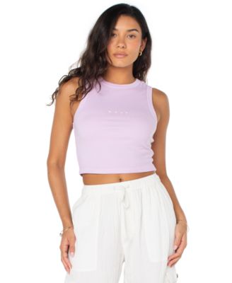 Roxy - Juniors' Roxify Ribbed Logo Cropped Tank Top