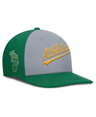 Nike - Men's Gray/Green Athletics Pro Performance Snapback Hat