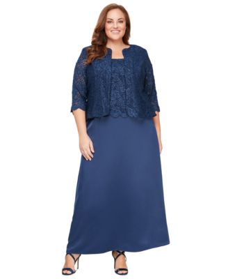 Alex Evenings - Plus Size Lace Dress & Jacket