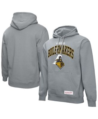 Mitchell & Ness - Men's  Heather Gray Purdue Boilermakers Classic Arch Pullover Hoodie