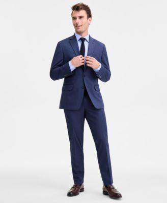 IZOD - Men's Classic-Fit Blue Solid Suit