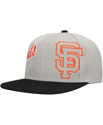 Mitchell & Ness - Men's Gray San Francisco Giants Knock Out Panel Snapback Hat