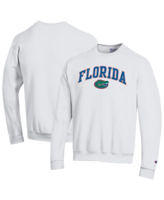 Champion - Men's White Florida Gators Arch Over Logo Pullover Sweatshirt