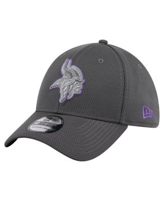 New Era - Men's Graphite Minnesota Vikings Main 39THIRTY Flex Hat