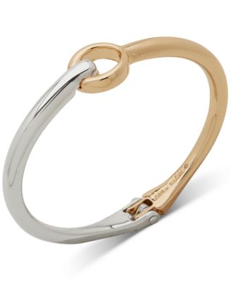 Anne Klein - Two-Tone Open Hinged Bangle Bracelet