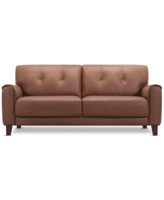 Macy's - Ashlinn 82" 2 Seat Leather Sofa