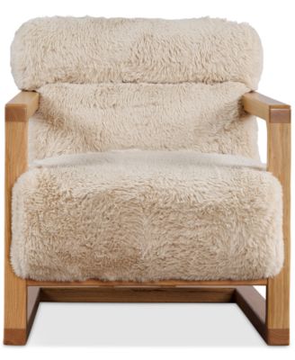 Michola Wood Accent Chair, Macy's Exclusive image