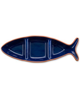 Costa Azul Fish-Shaped Divided Serving Dish, Large image