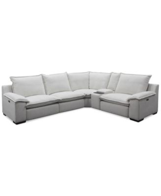Furniture - Borsi 5-Pc. Sectional with 2 Power Recliners & 1 Console