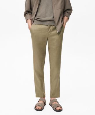 MANGO - Men's Slim-Fit 100% Linen Pants
