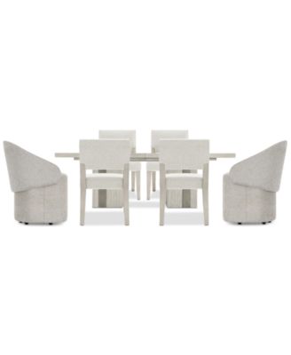 Bernhardt - Tempo 7-Pc. Set (Rectangular Table, 4 Side Chairs & 2 Caster Chairs)