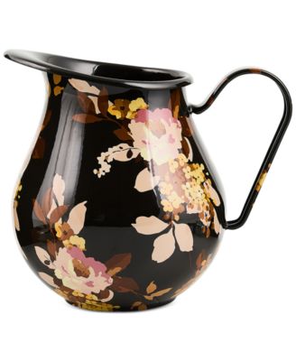 MacKenzie-Childs - Wild Rose Brown Enameled 3-Qt. Pitcher
