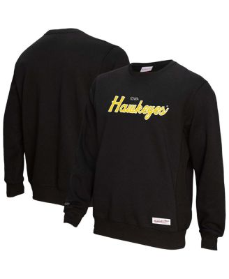 Mitchell & Ness - Men's Black Iowa Hawkeyes Elite Script Pullover Sweatshirt