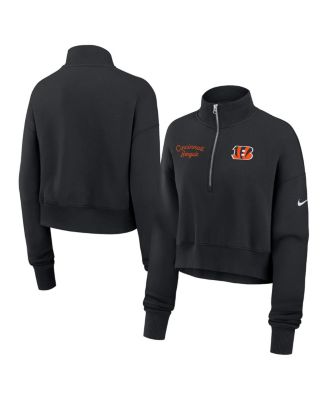 Nike - Women's Black Cincinnati Bengals Primetime Phoenix Half-Zip Sweatshirt