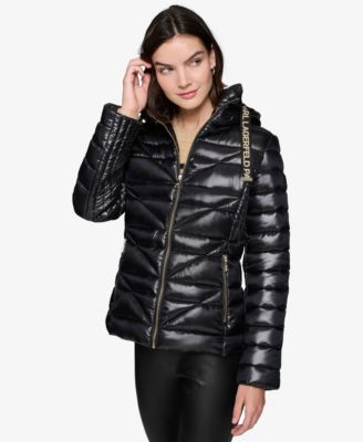 KARL LAGERFELD PARIS - Women's Drawstring Puffer Coat